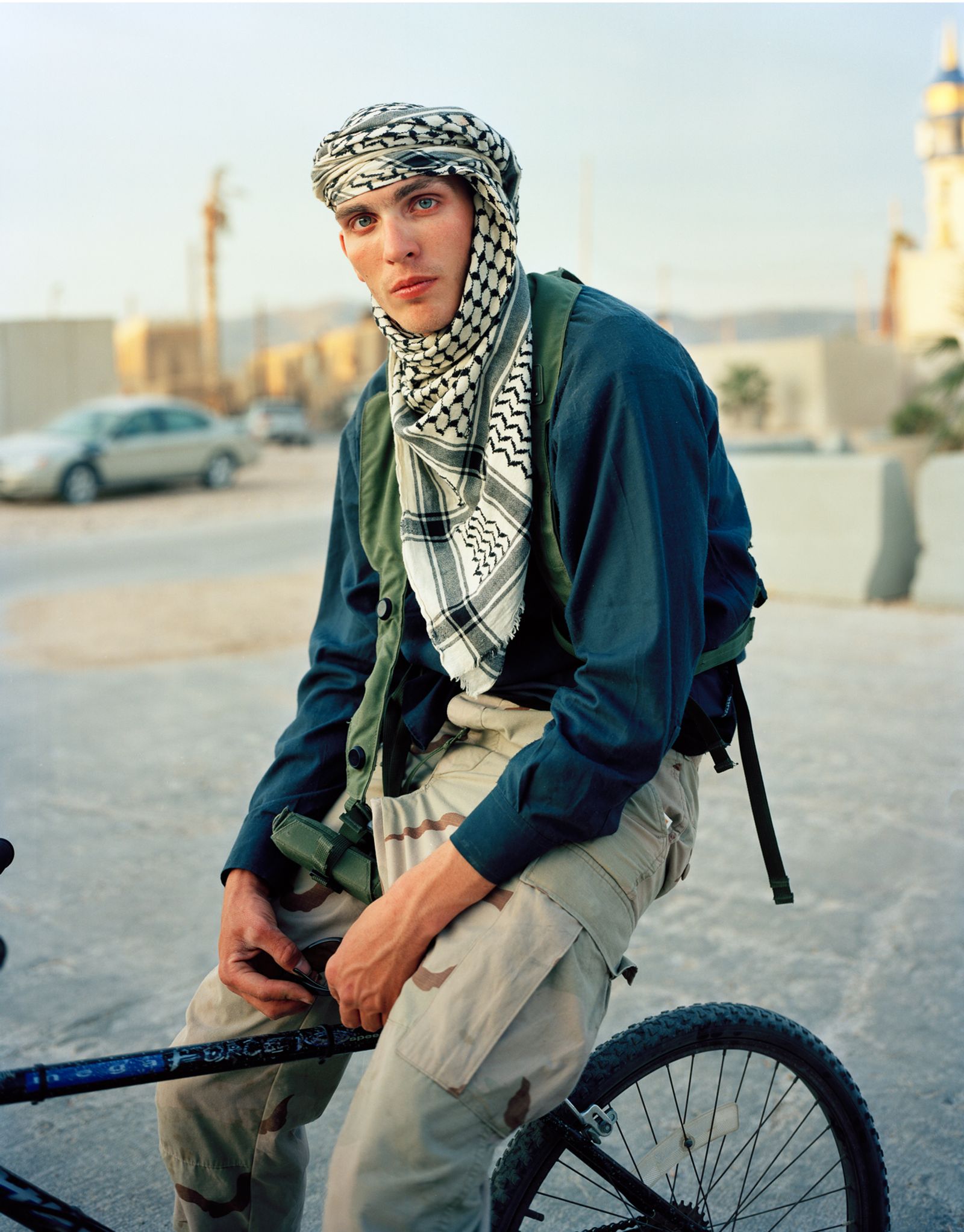© Claire Beckett - Army Specialist Gary Louis Sims playing the role of a member of Al-Qaeda in Iraq