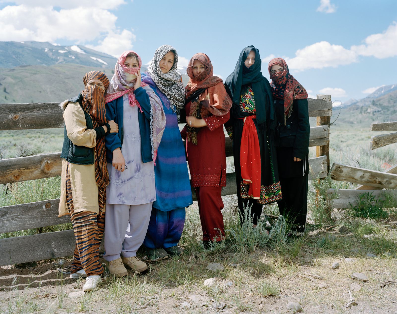 © Claire Beckett - Civilian Afghan-American women playing the role of Afghan villagers