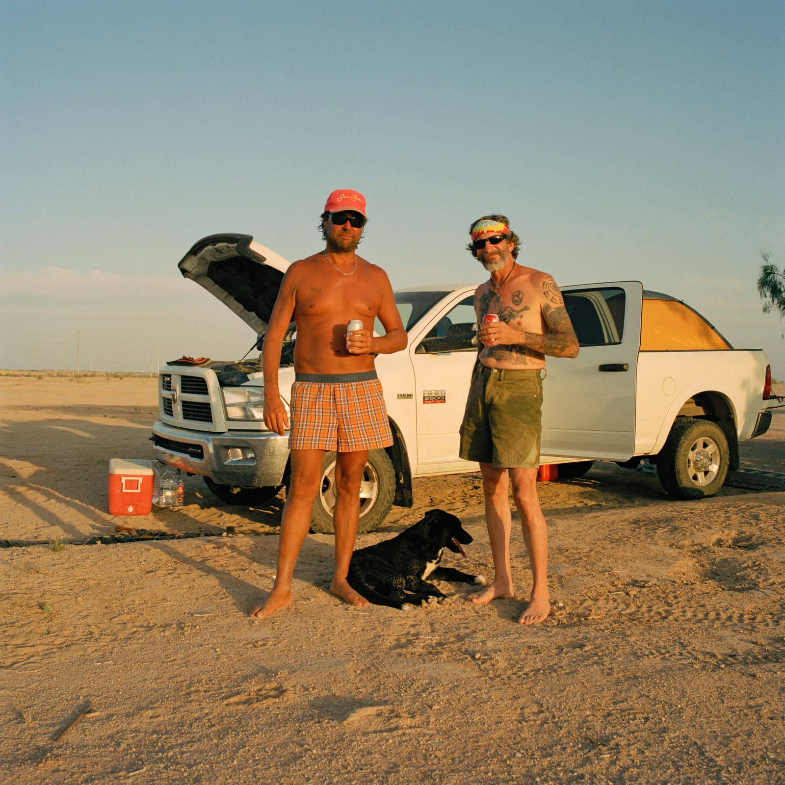 © Louise Amelie - "Men With Dog" Company for a night, Colorado Desert.