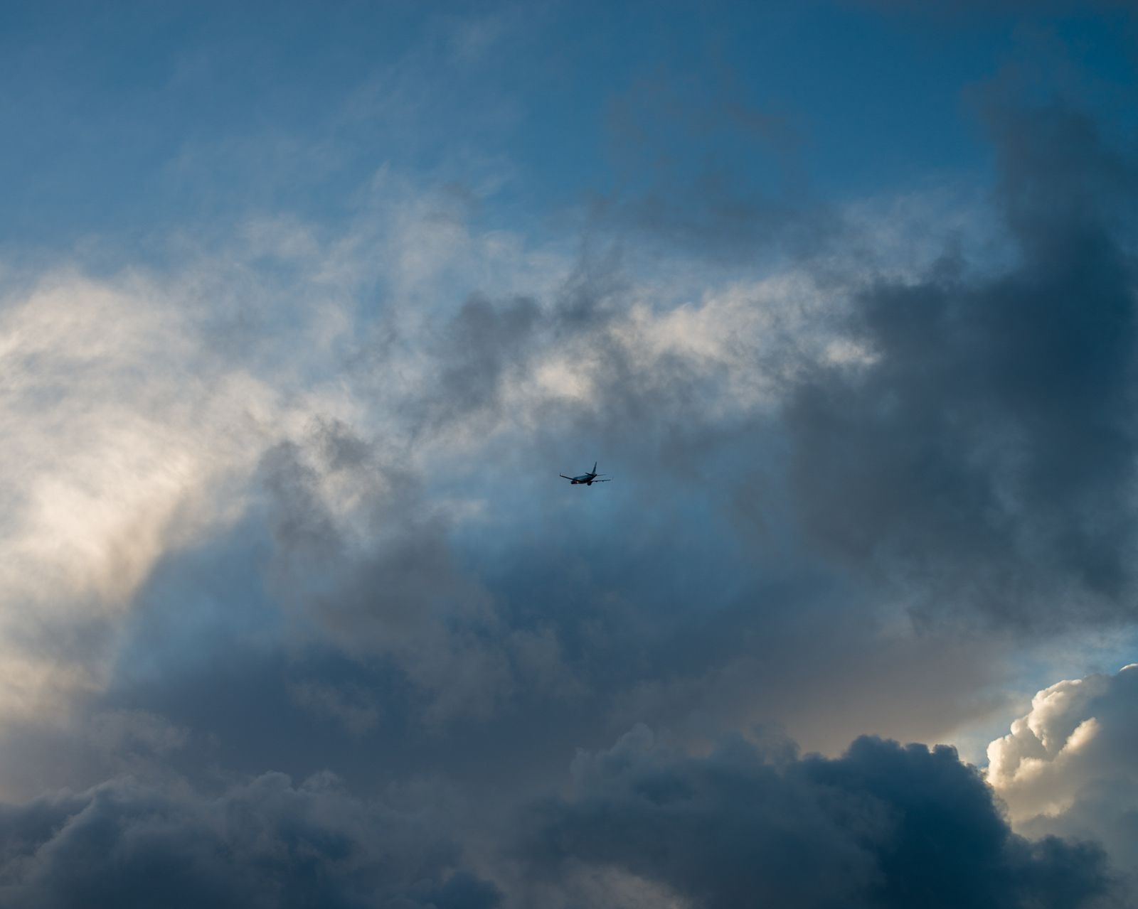 © Martin Toft - Aircraft taking off from Jersey Airport flying west over St Ouen’s Bay, Jersey. 22 March 2014.