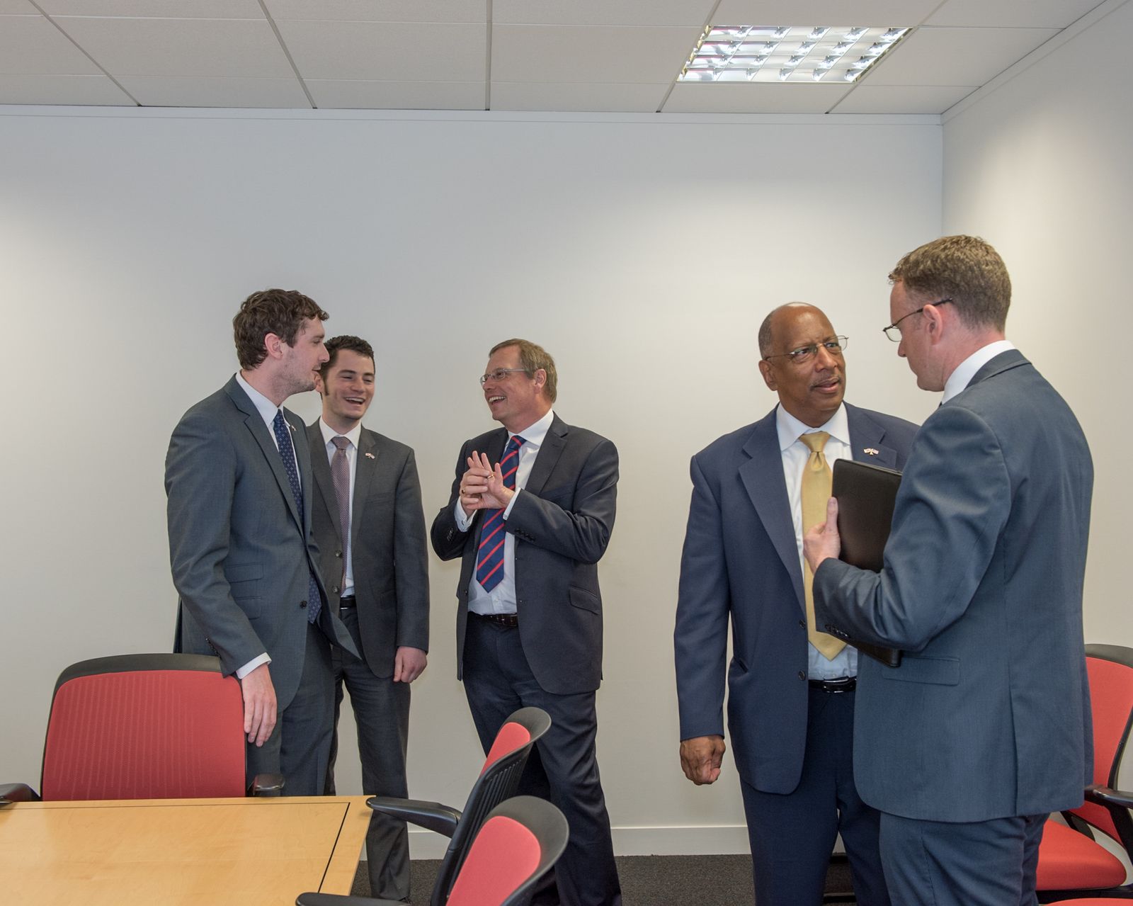 © Martin Toft - New Jersey States Assembly members visiting Jersey Finance Ltd, St Helier, Jersey. 21 April 2015 © Martin Toft