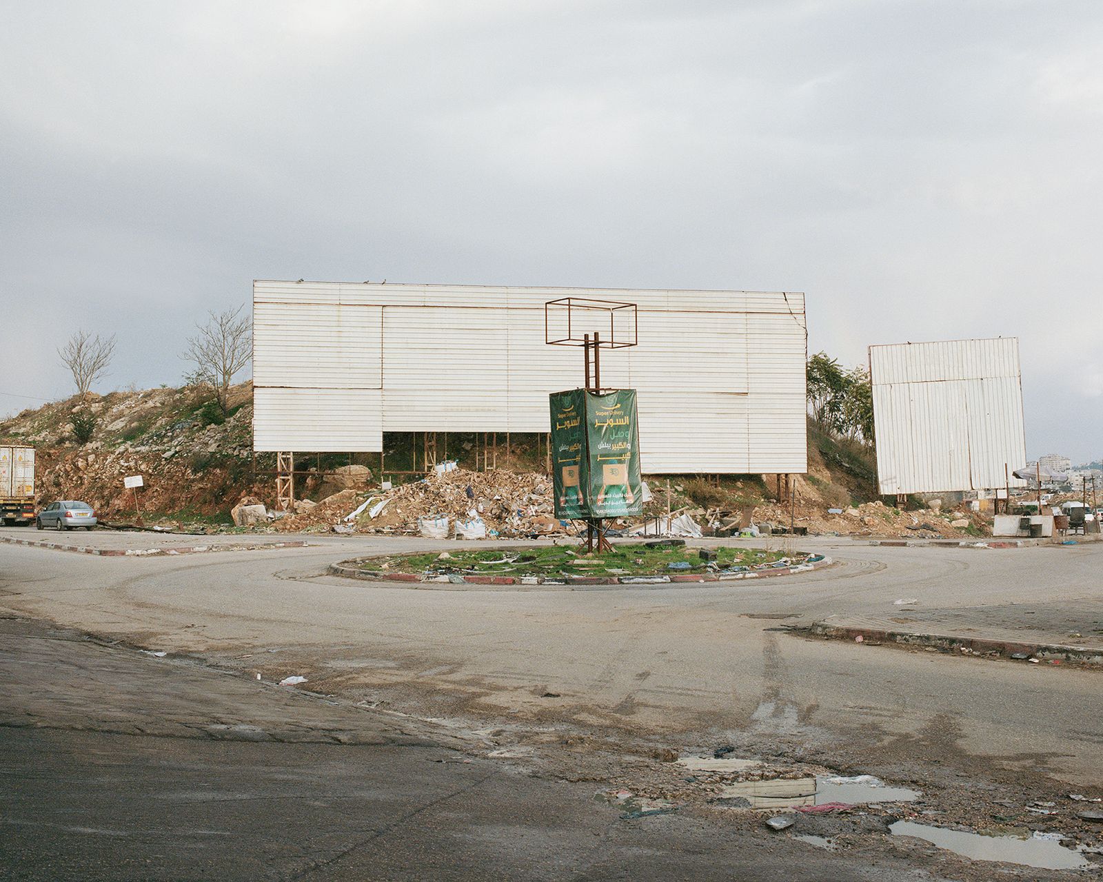 © Saja Quttaineh - Blank billboards due to the corona pandemic in Al-Ram town, 2021.
