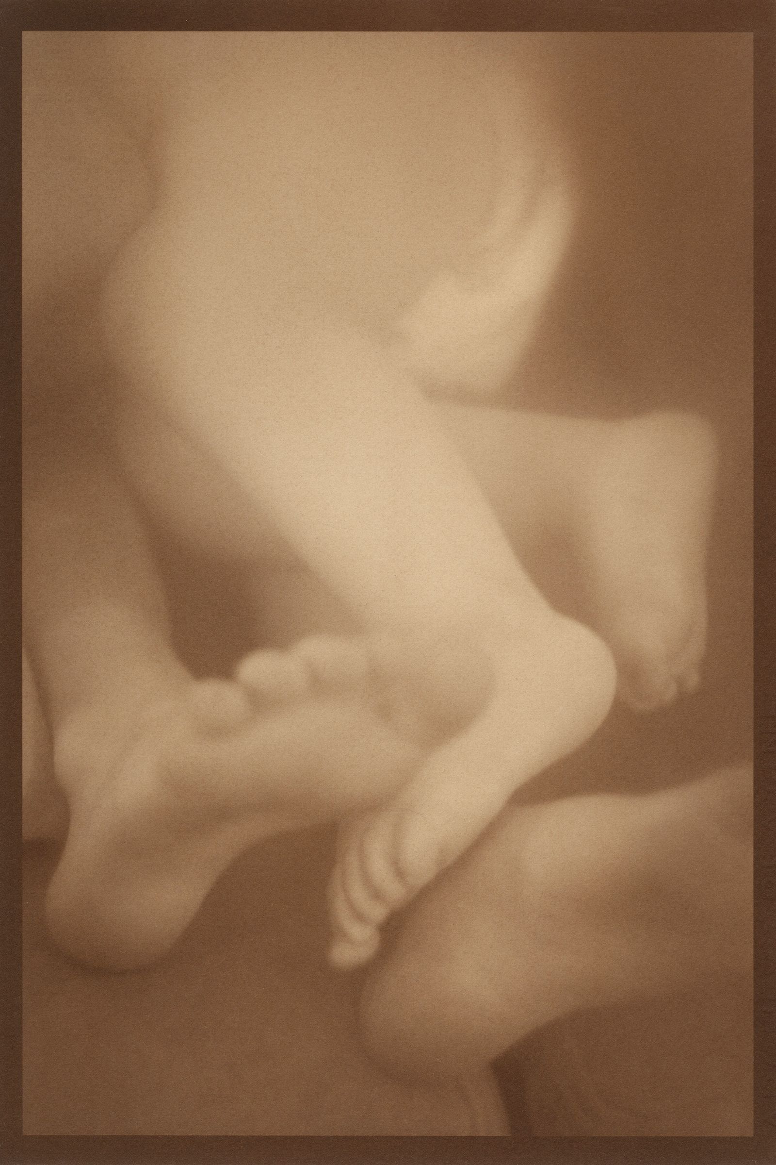 © Eleanor Oakes - Zoe and Ryder, 2023. 9x13.5" Salted paper print made with Jackie's breastmilk.