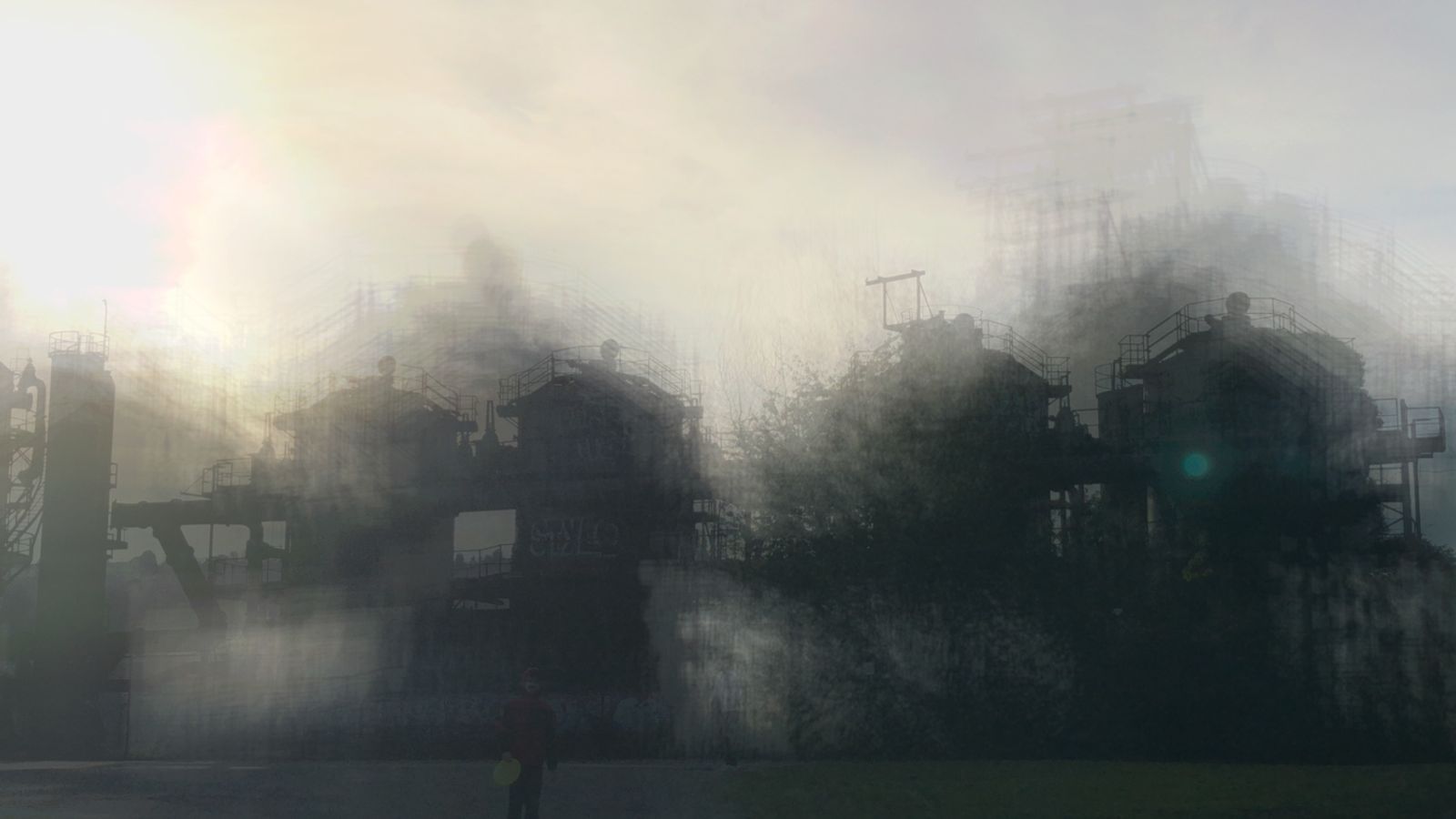 © Neil Berkowitz - "Boy with a Yellow Frisbee at the Gasworks" (2021) Photographic archival pigment print