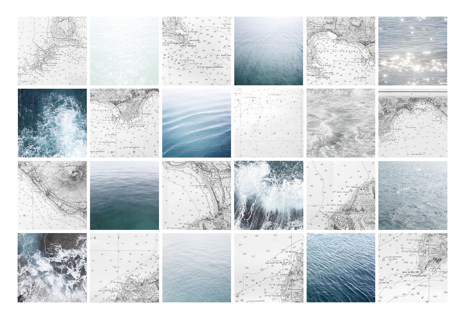© Ilaria Abbiento - Cartografia del mare / polyptych