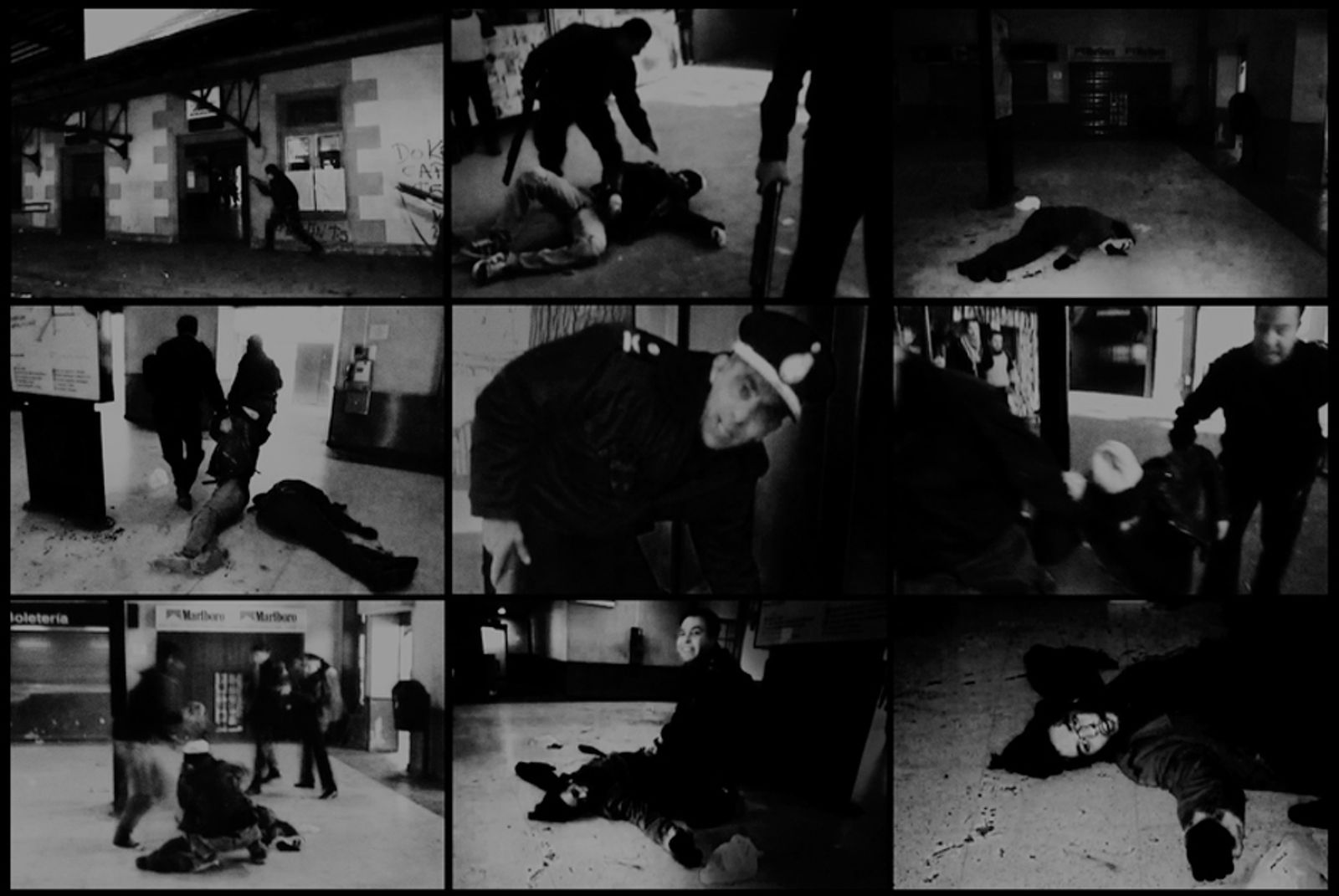 © Myriam Meloni - Frames of the videos which allowed to identify those policemen responsible for the murders of Dario and Maxi.