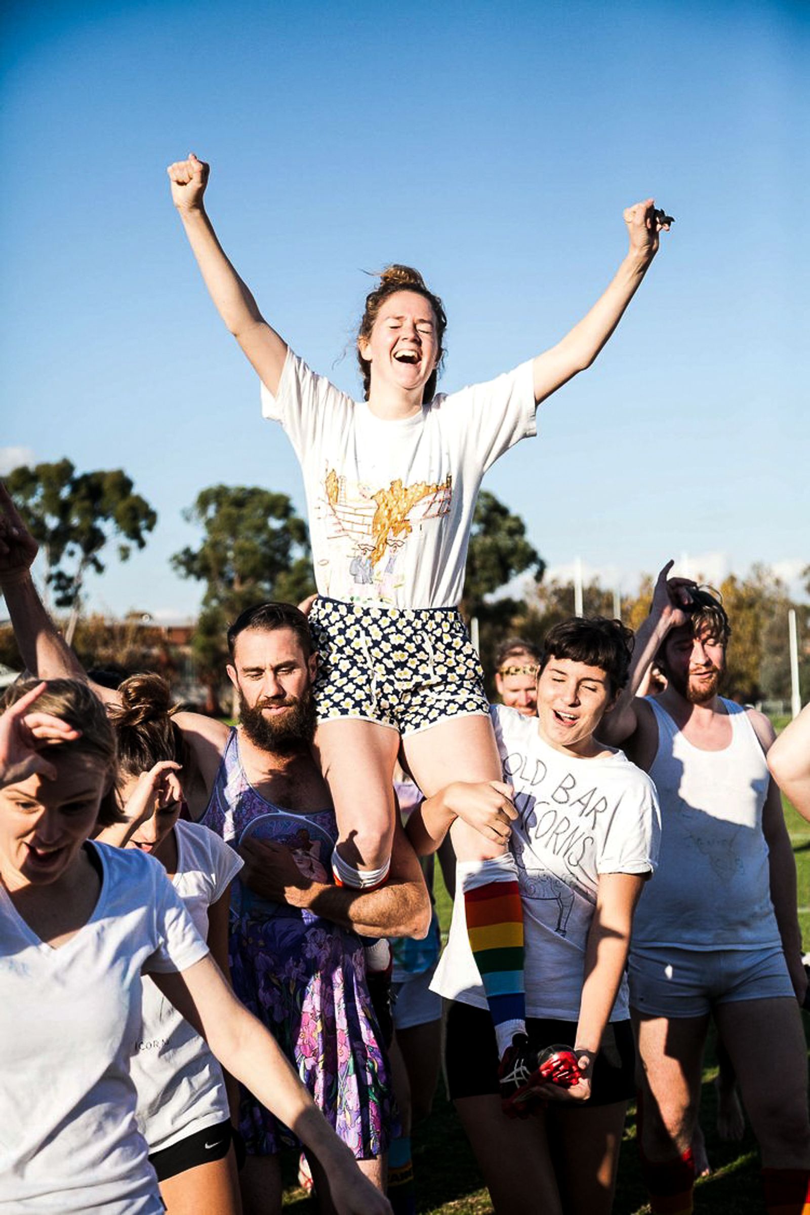 © J Forsyth - Abi is chaired off after being named Best On Ground