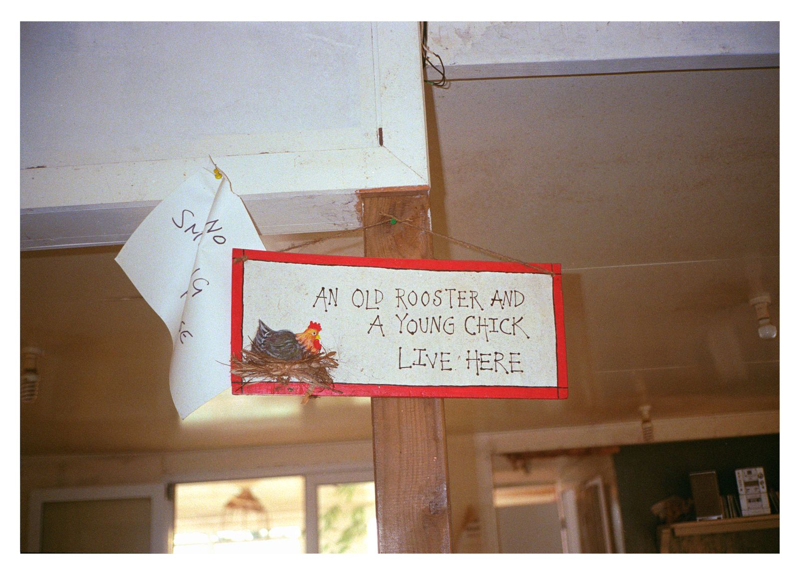 © Rhiannon Adam - The sign that sits above the entranceway in Steve and Olive Christian's home.