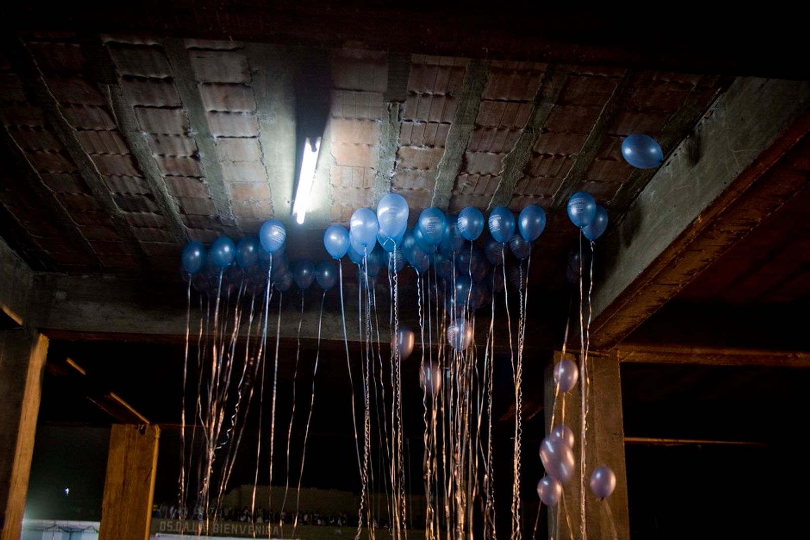 © Max Cabello Orcasitas - Balloons ornament rests during a religious ceremony anniversary conducted by members of a Pentecostal church.