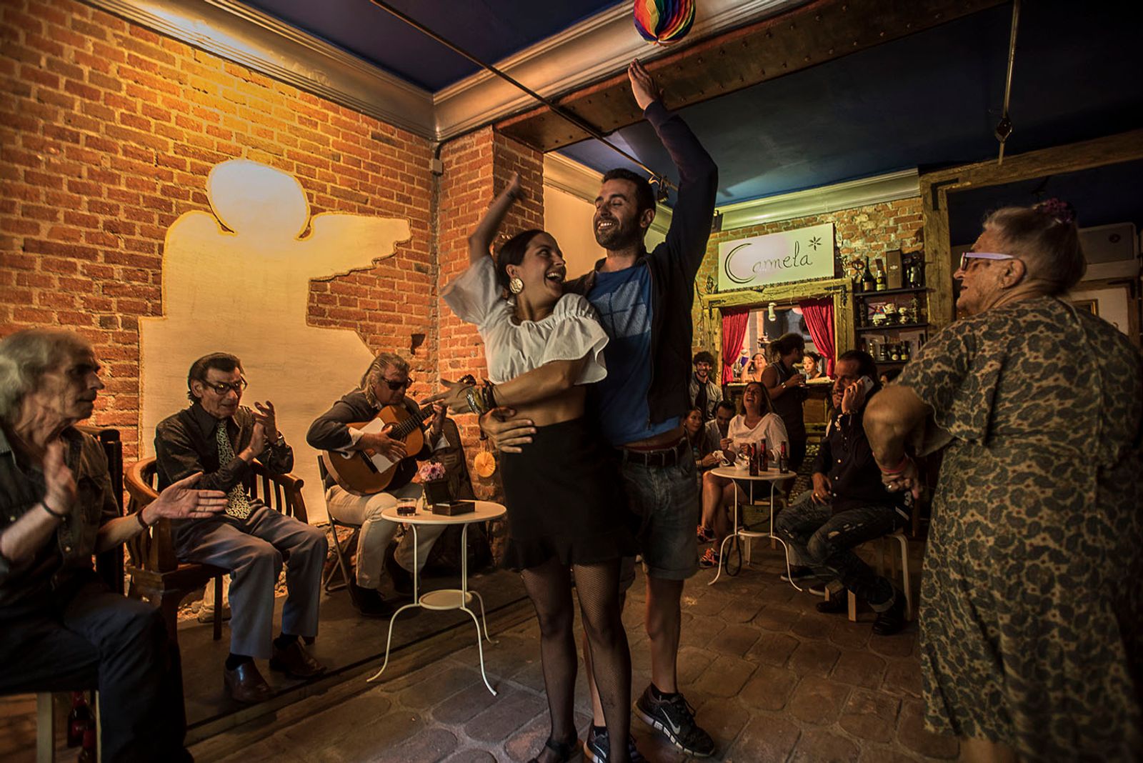 © Steven Edson - Couple dancing to Flamenco music in cafe. Madrid, Spain