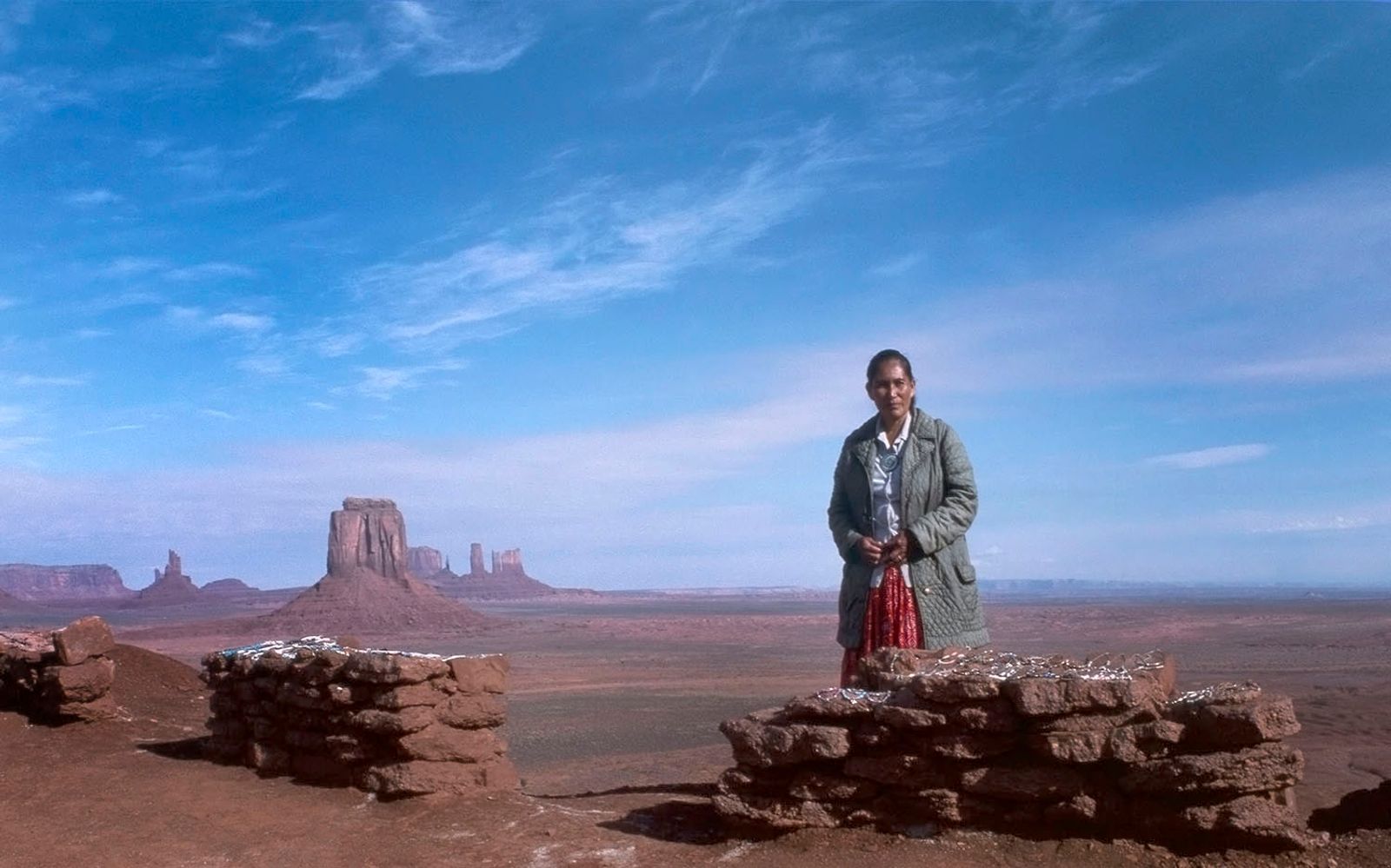 © Steven Edson - Navajo woman selling silver jewelry. Monument Valley, Utah