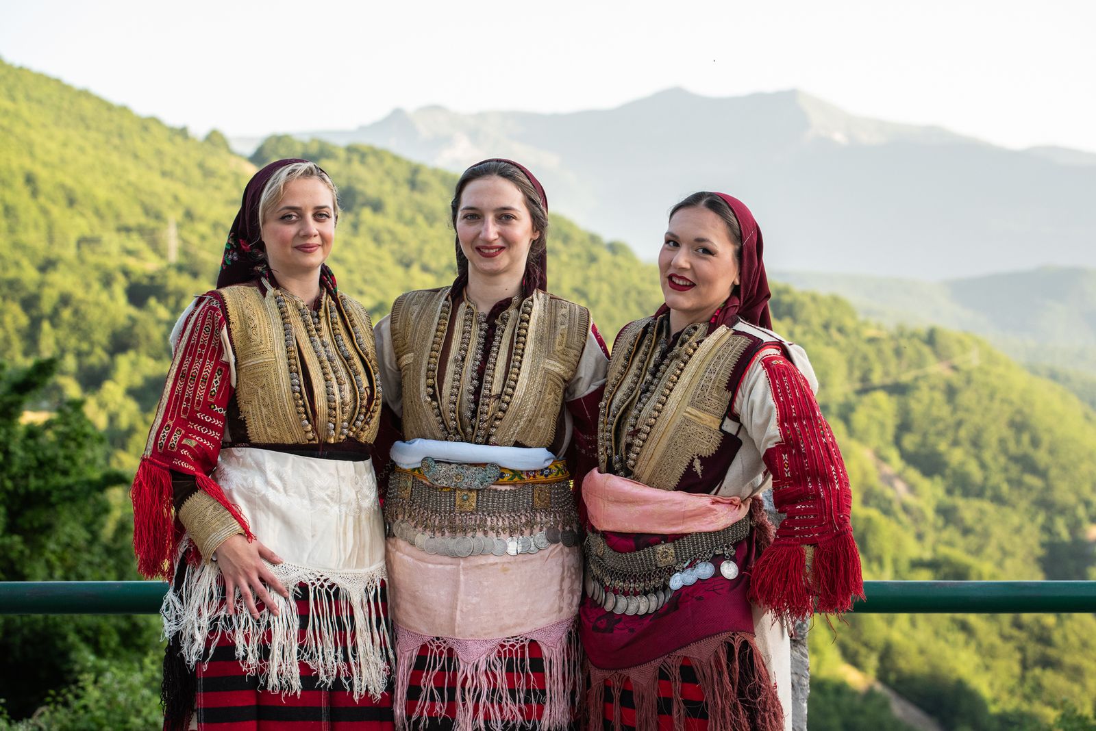 © Biljana Jurukovski - Young woman dressed in traditional Galichnik outfit. Each outfit can weigh up to 20 kg.