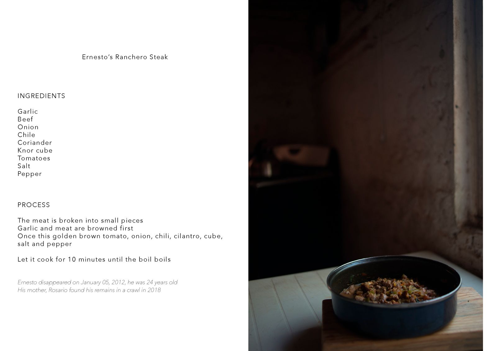 © Zahara Gomez Lucini - Image from the Recipes for memory photography project