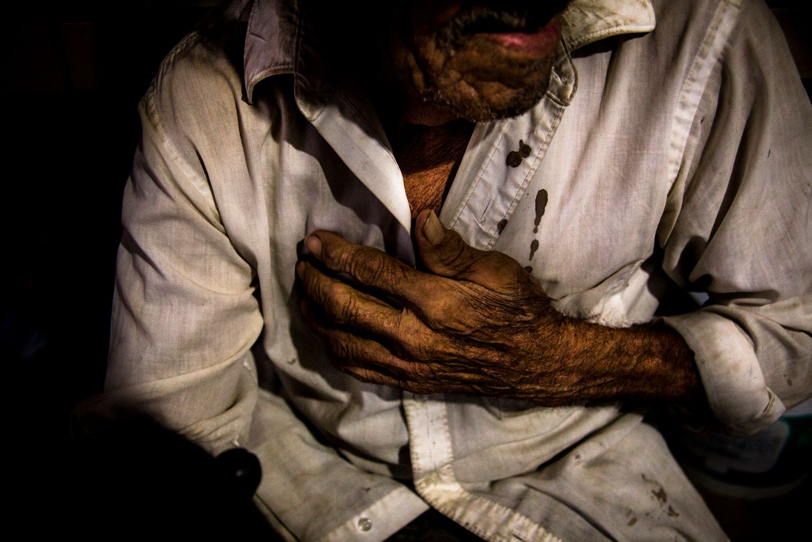 © Yael Martínez - Broken .Digno Cruz (My father-in-law) was crying at home while he was talking about his missing grandsons. Guerrero Mexico