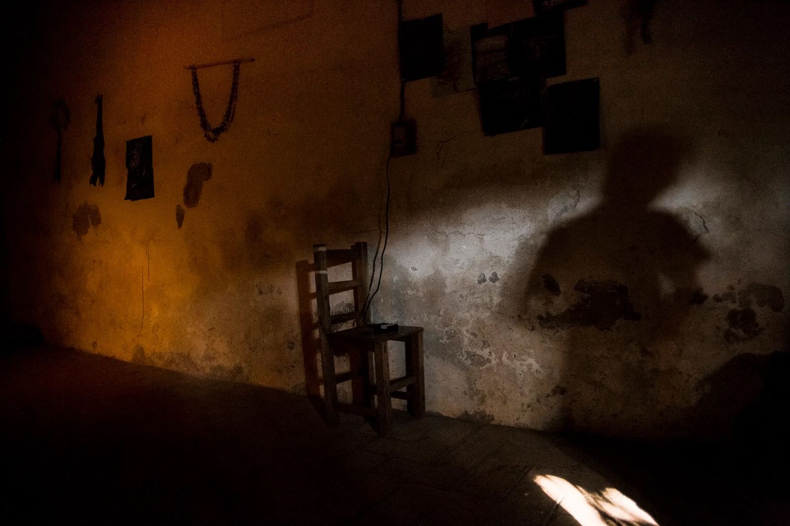 © Yael Martínez - Burning man. Shadow of a person in a wall in the community of Metlatonoc Guerrero