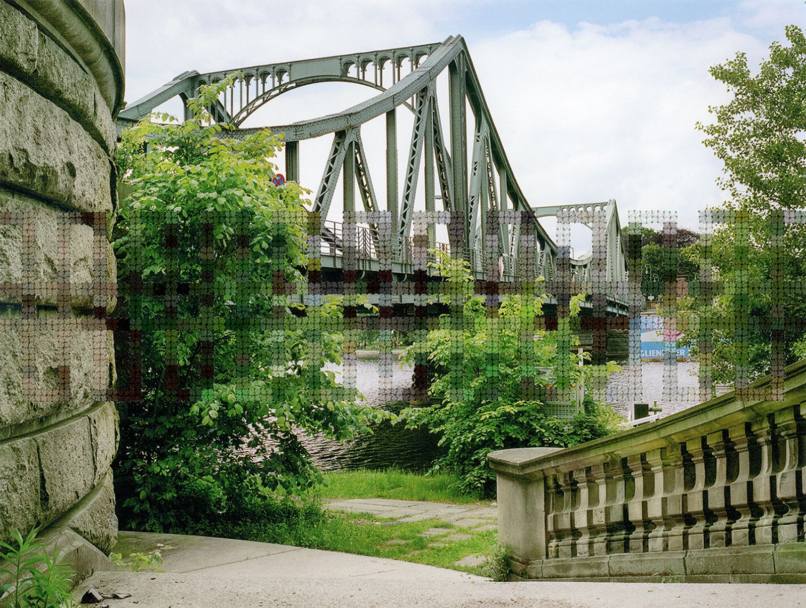 © Diane Meyer - Gleinicke Bridge, Hand Sewn Archival Ink Jet Print, 2017