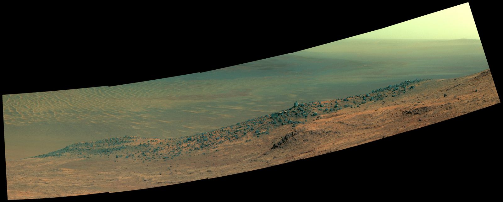 © Alvaro Deprit - NASA’s Mars Exploration Rover Opportunity shows "Wharton Ridge” (False Color)