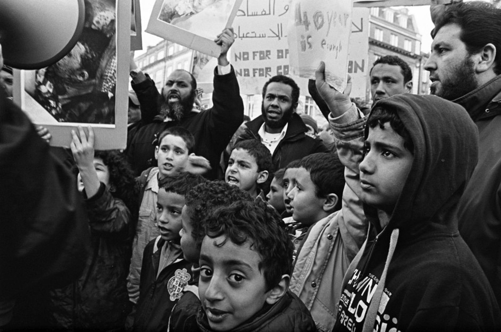 © Stephen Boyle - Solidarity protest by Libyan nationals in Dublin City, during the Libyan uprising. February 2011.