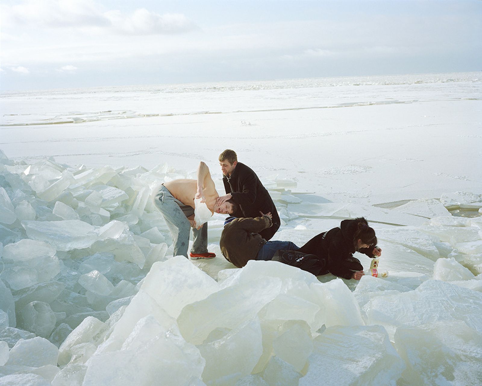 © Andrejs Strokins - Drunk guys on the frozen Gulf of Riga, 2013