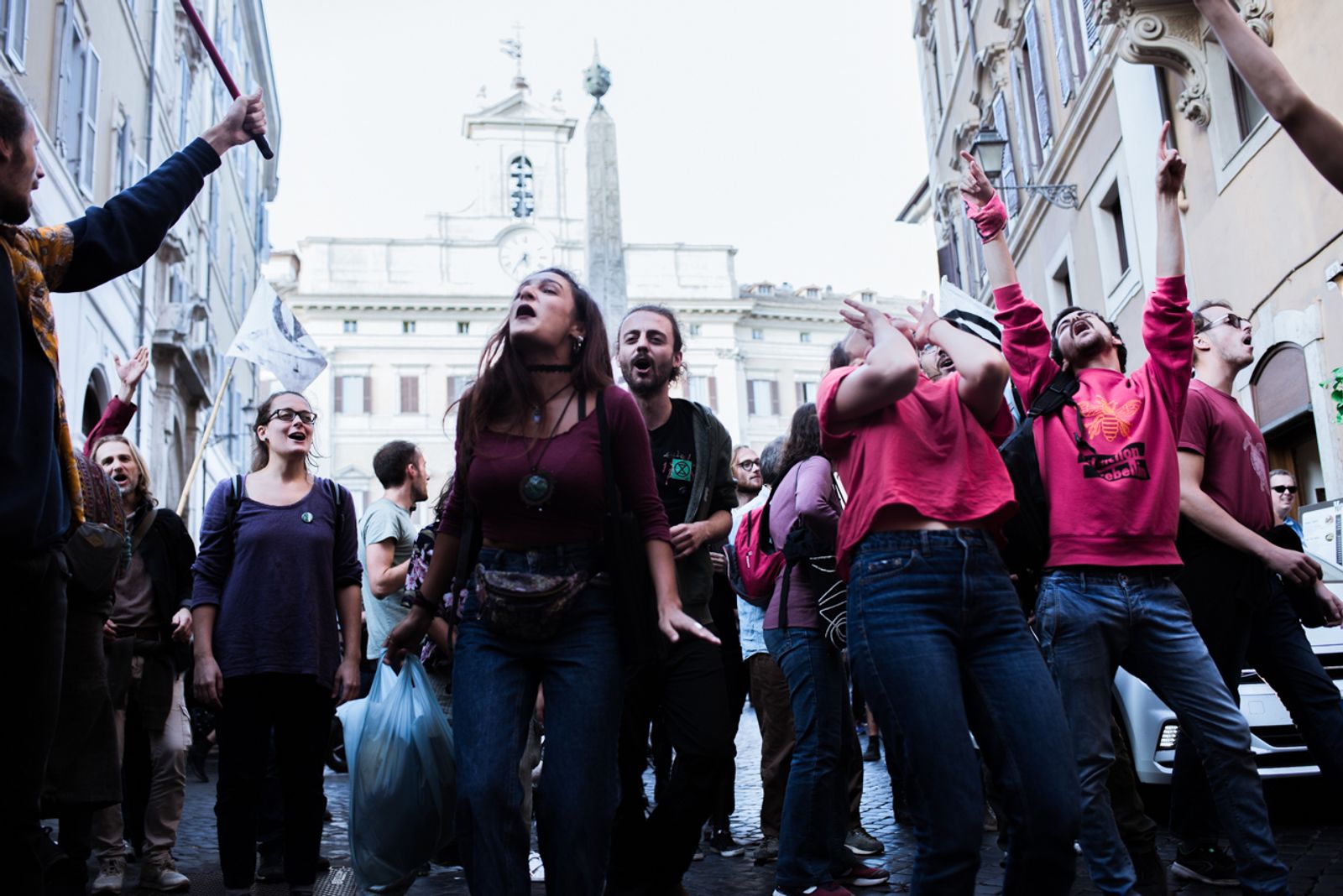 © Maria Giulia Trombini - Action in Montecitorio's Square, Rome.