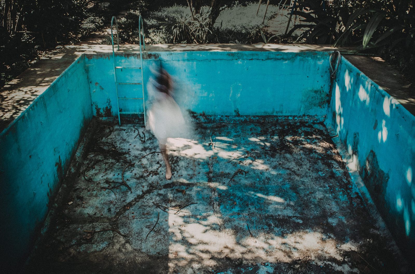 © Mariceu Erthal Garcia - Selfpotrait in the Pool where Gemma used to swim almost every day after school.