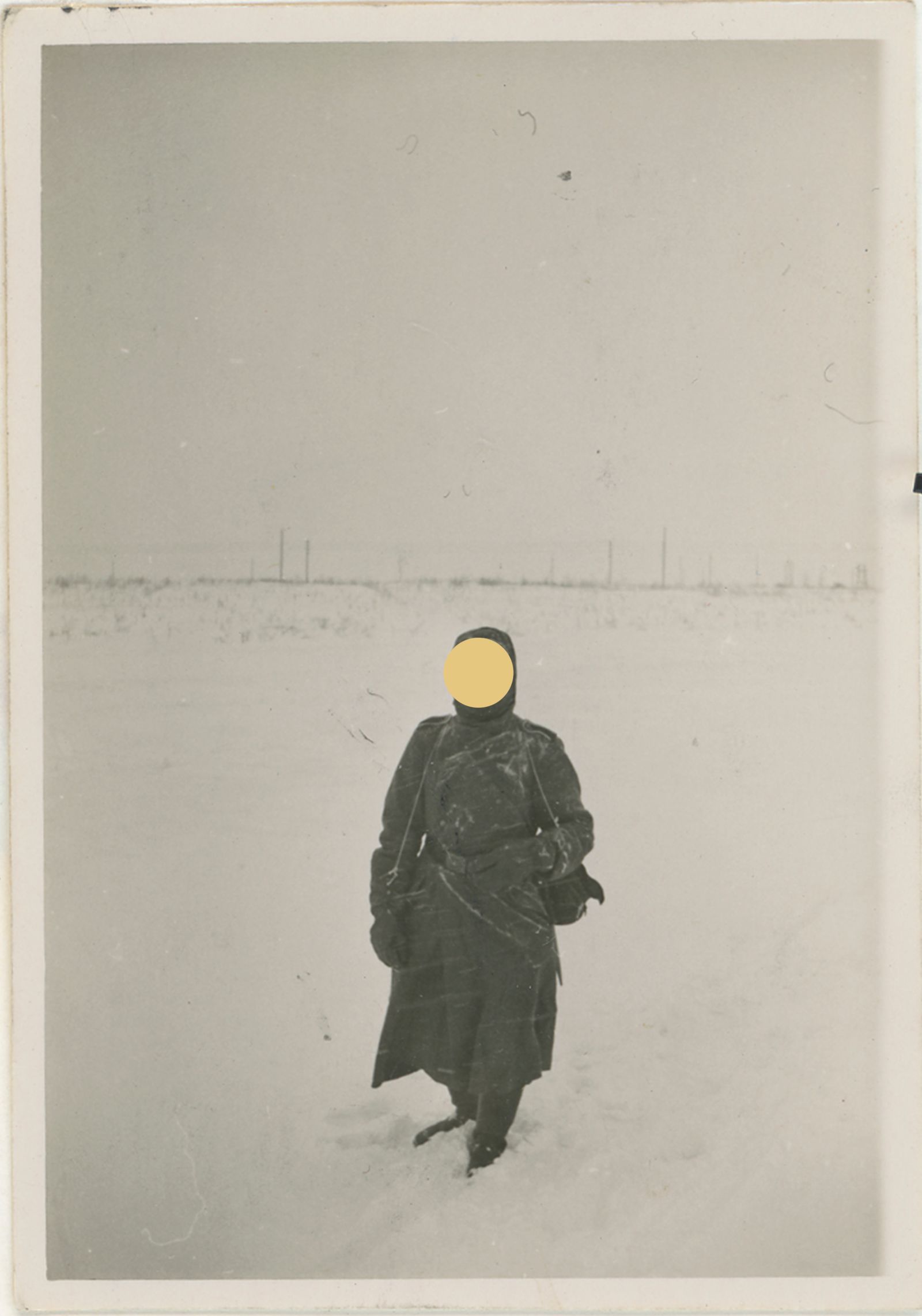 © Sarah Pabst - A photo my grandfather took in 42 in Russia. The dot resembles the holes in my inherited memory.