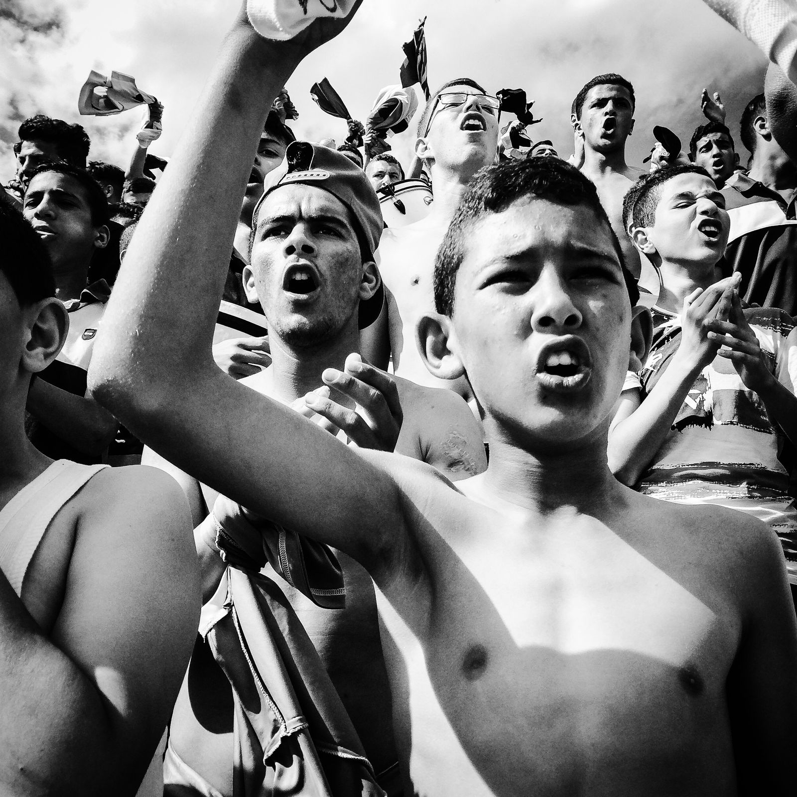 © Fethi Sahraoui - Young supporter reacting to an action during a match.