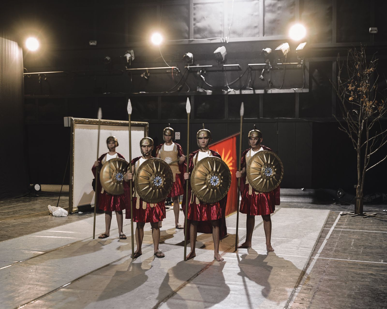 © Michał Siarek - National Opera December 2015, Skopje. Teenagers from the reconstruction group before the annual performance.