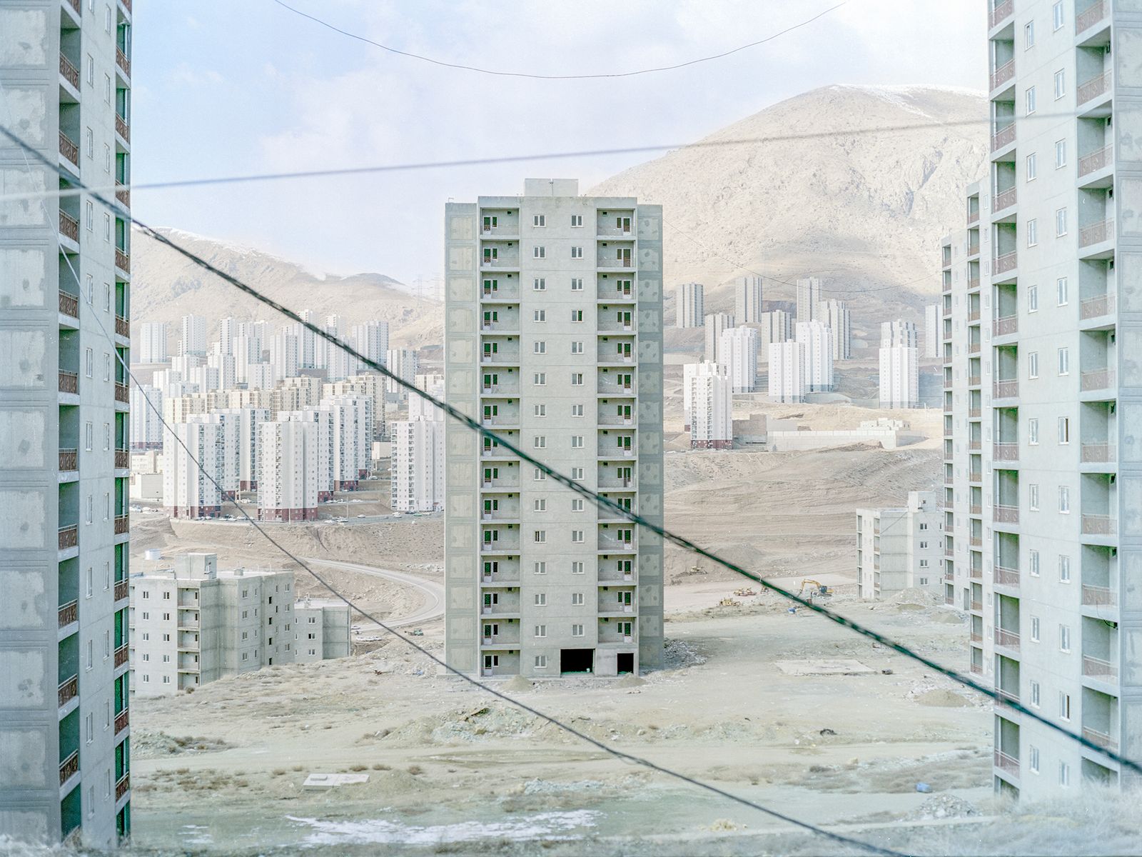© Hashem Shakeri - A view of half-constructed buildings in the new town of Pardis. Pardis is located 17 km northeast of Tehran province.