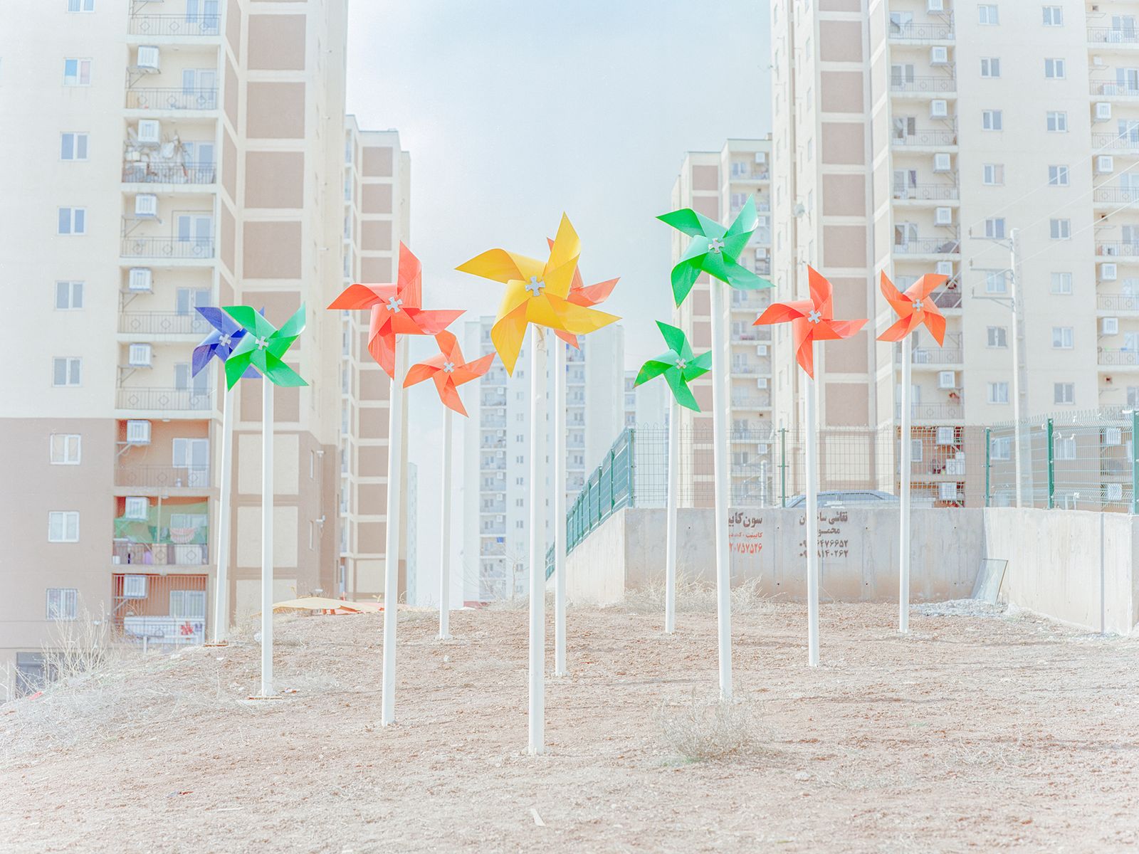 © Hashem Shakeri - A view of decorative spinning tops in the new city of Pardis. Pardis is located 17 kilometers northeast of Tehran province.