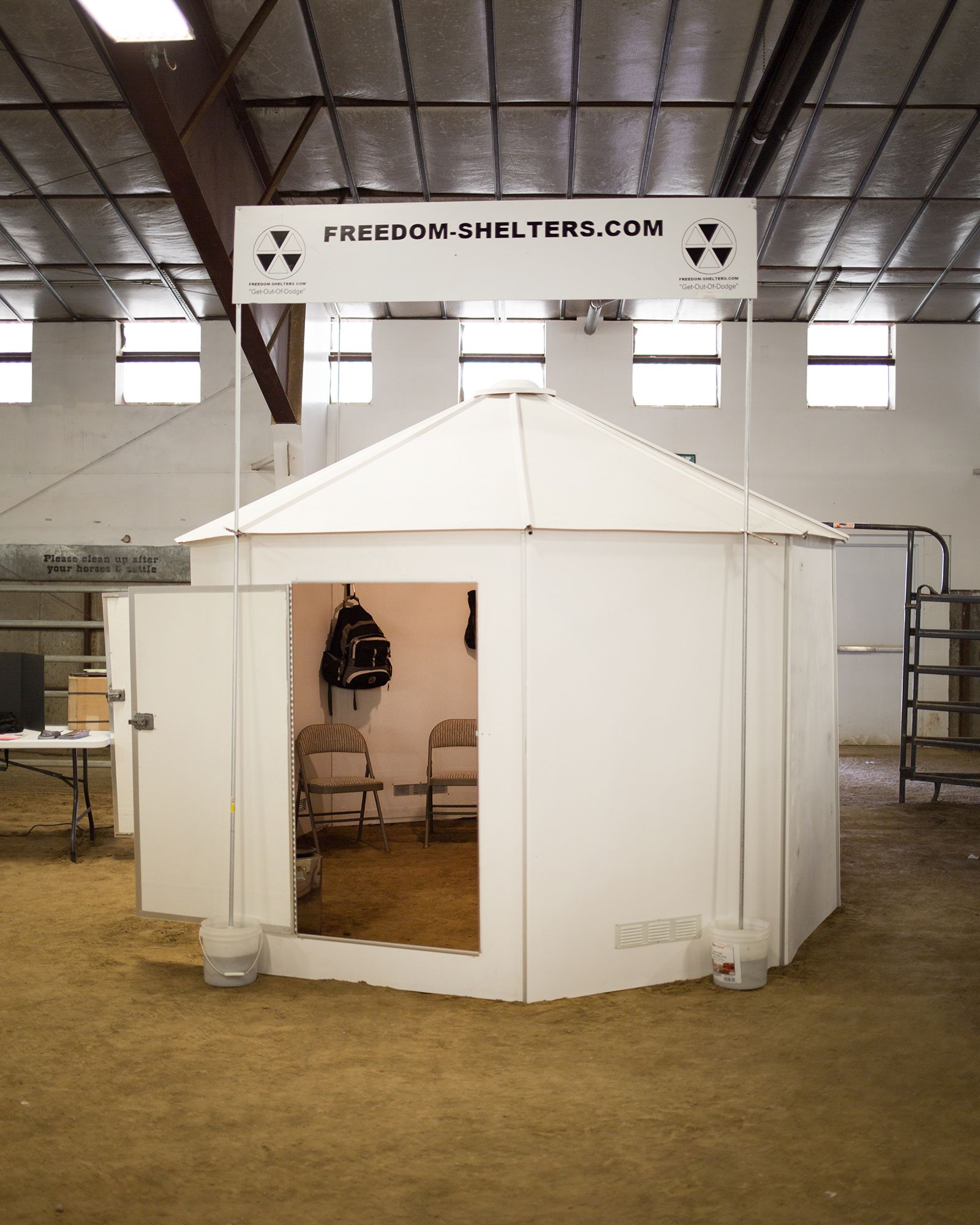 © Allison Stewart - The Freedom Shelter sleeps four people, breaks down flat to fit in a standard sized pick-up truck, and retails for $3299.
