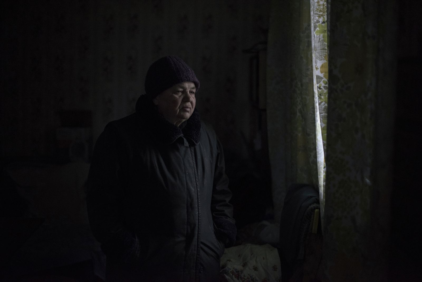 © Valery Melnikov - . Nina Romanovna, 73 years old. Lives alone. Veseloe village. Donetsk region, Ukraine