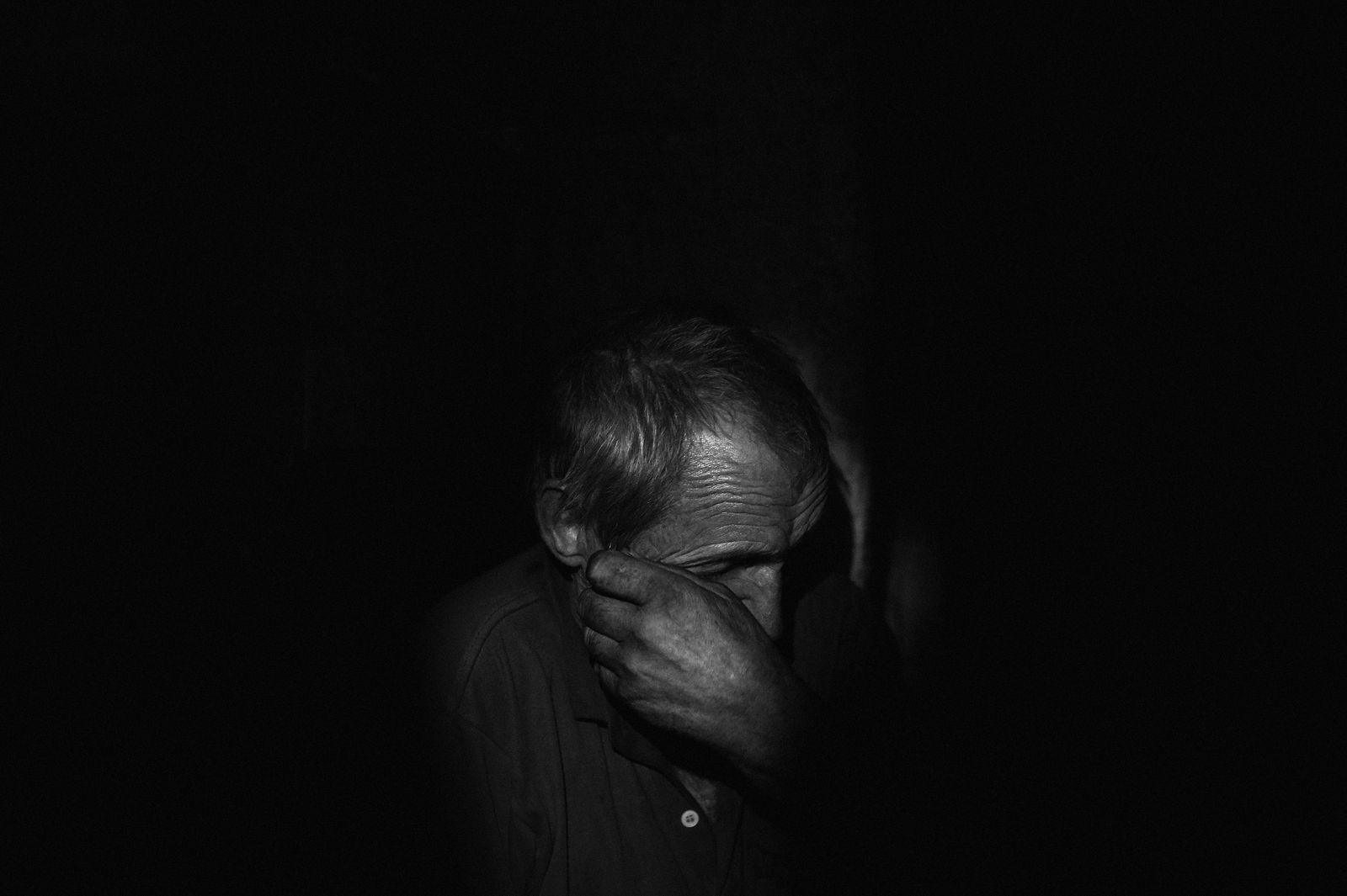 © Valery Melnikov - Vladimir Kochelenko, 65 y.o. resident of the. He spent more then four month in the basement.