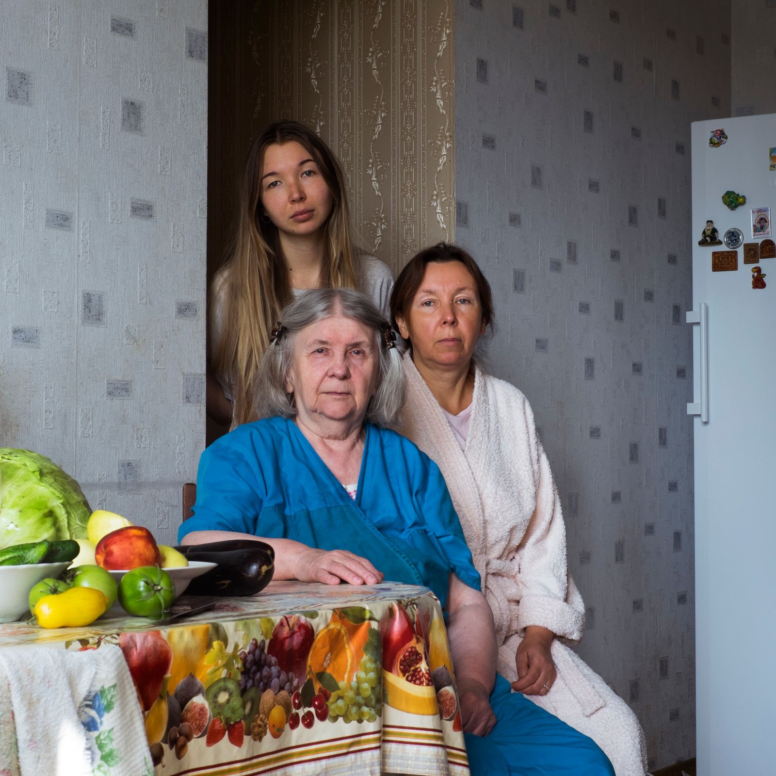 © Maria Quigley - Babushka, Svetlana and me in Babushka's kitchen.