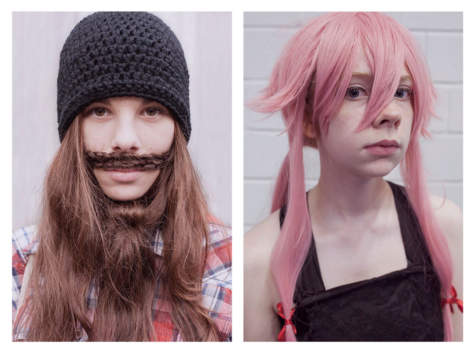 © Ute Behrend - Girl with beard & Girl with pink wig