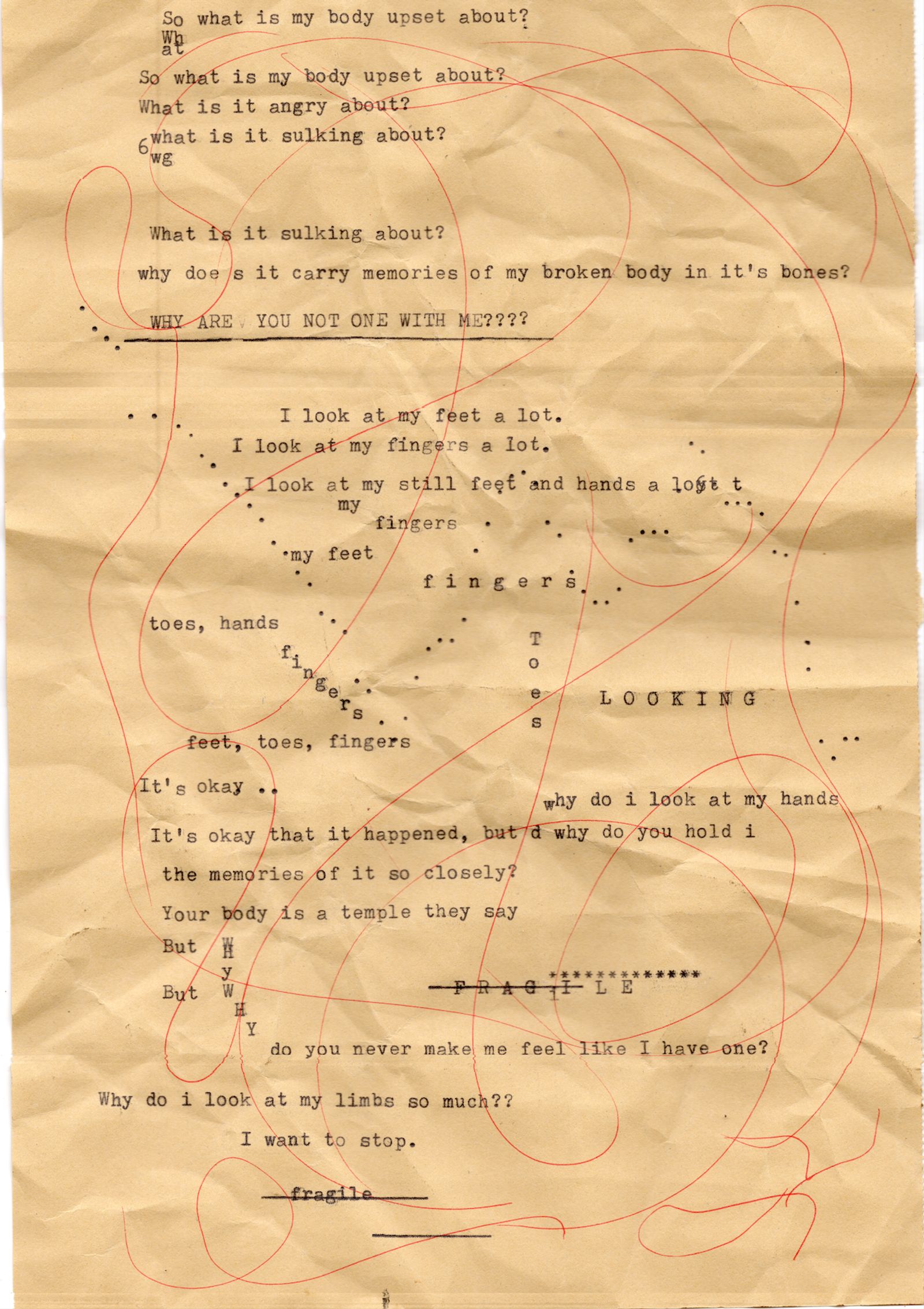 © Phalanvita Madhyala - When I try to write what I feel, even my language feels broken.