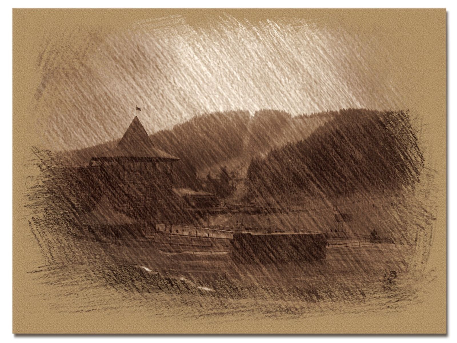 © Andrei  Kolyaskin - Image from the Bukovel  in  trois  coleur  drawing  2 photography project