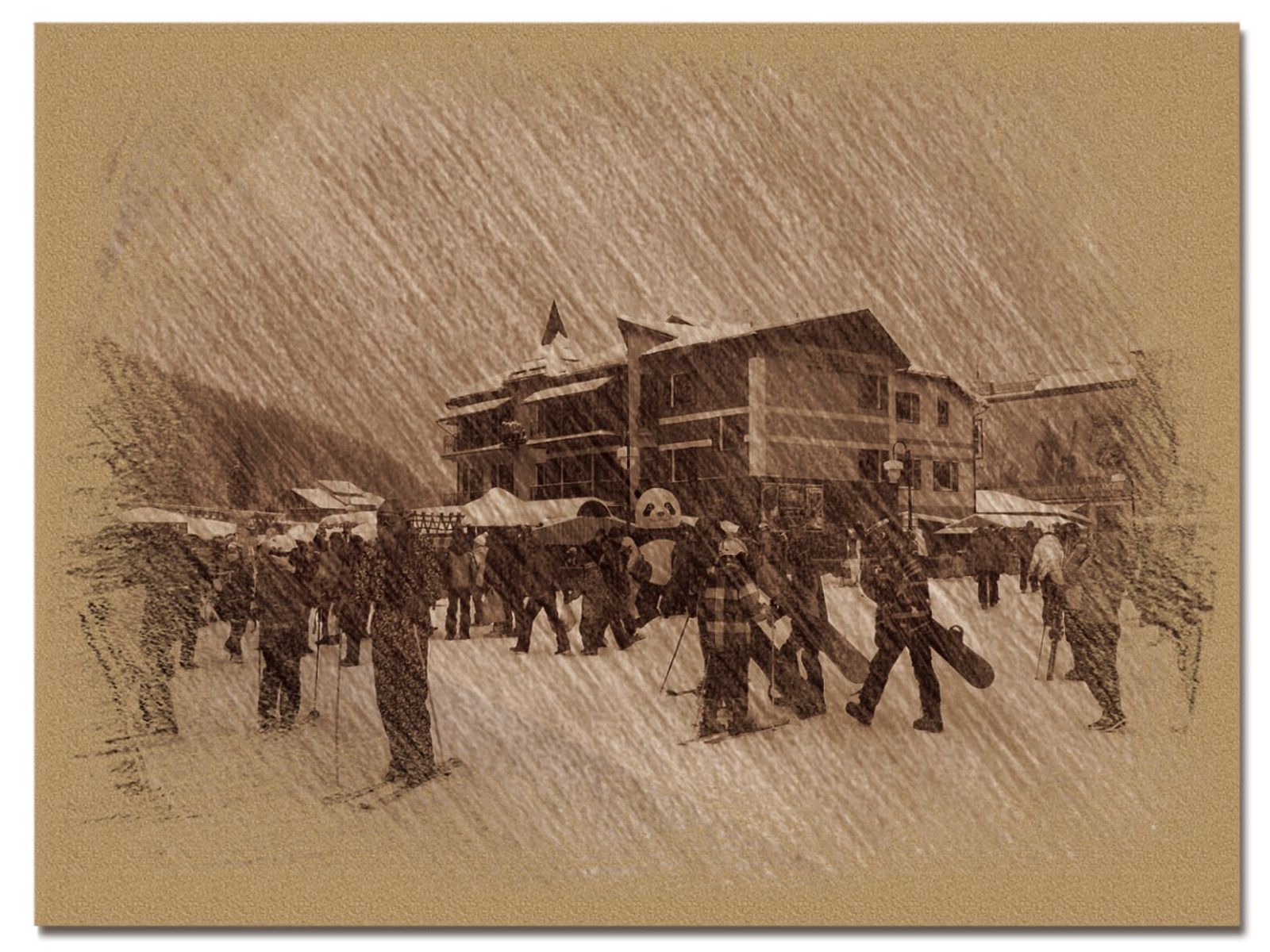 © Andrei  Kolyaskin - Image from the Bukovel  in  trois  coleur  drawing  2 photography project