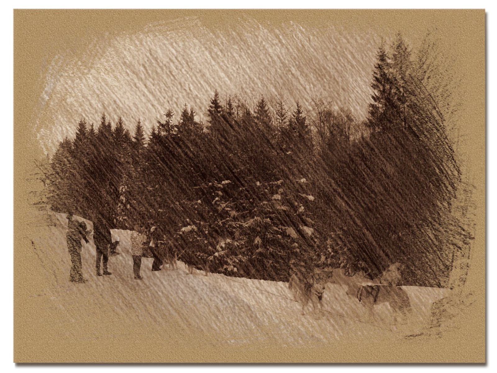 © Andrei  Kolyaskin - Image from the Bukovel  in  trois  coleur  drawing  2 photography project
