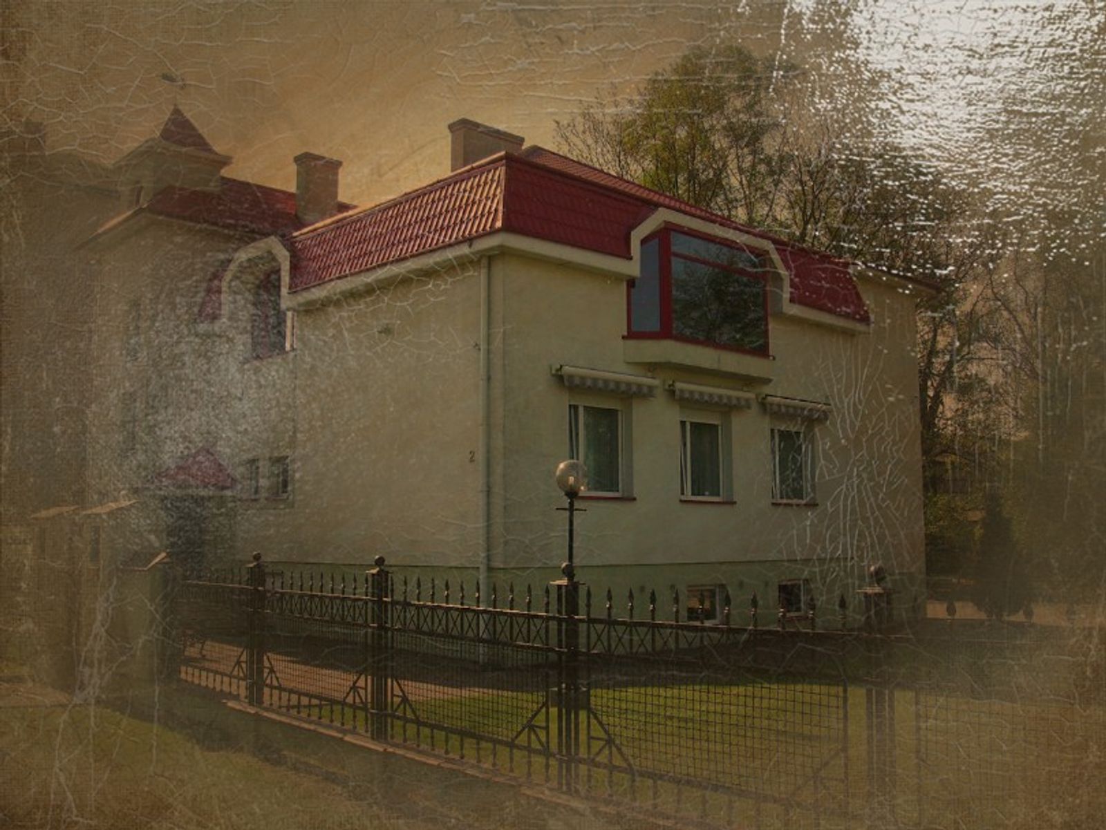 © Andrei  Kolyaskin - Office  building  of  modern  construction  in  town  Drogobych  of  Lviv  region , Ukraine  .