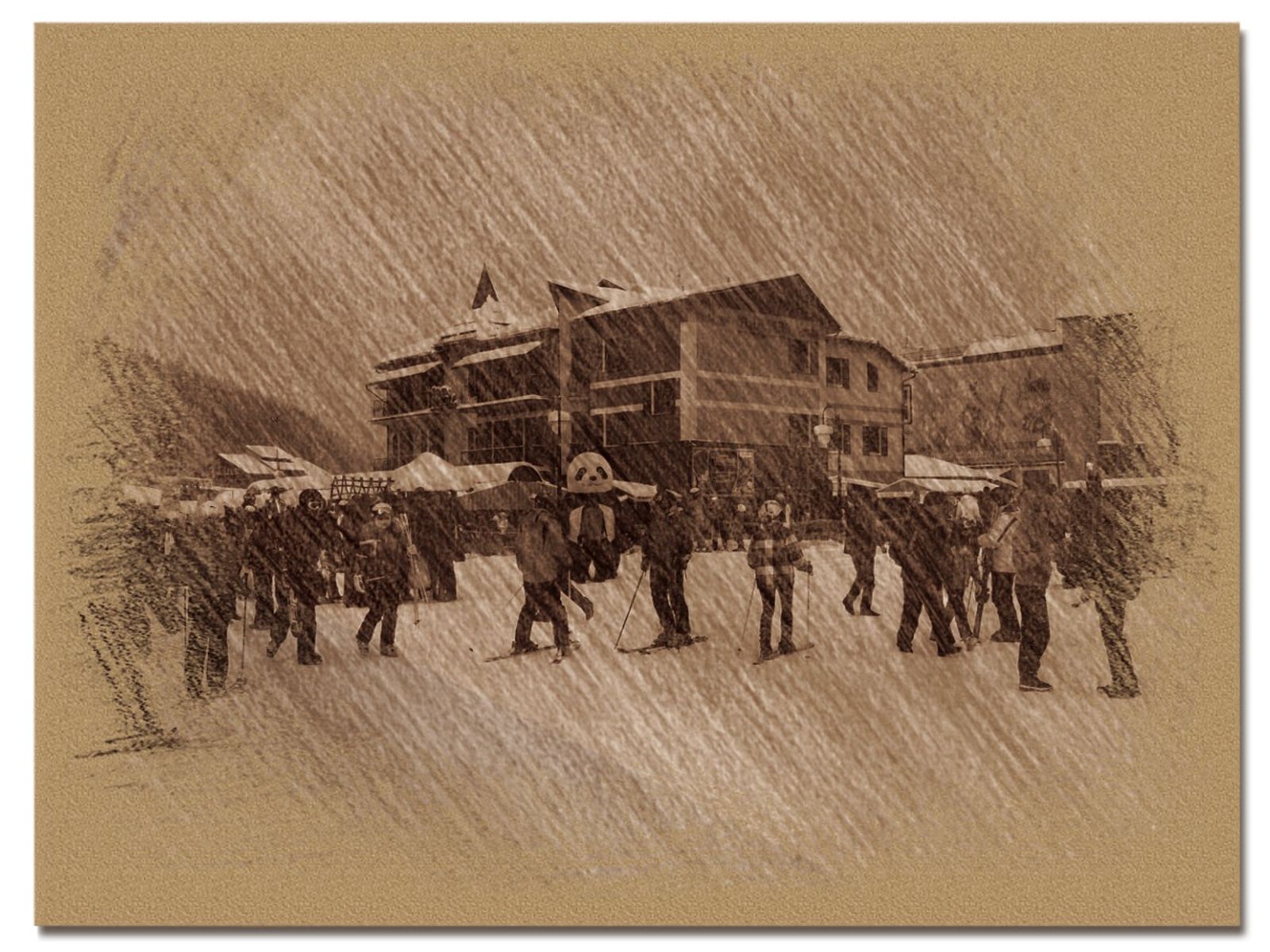 © Andrei  Kolyaskin - Image from the Bukovel  in  trois  coleur  drawing  3 photography project
