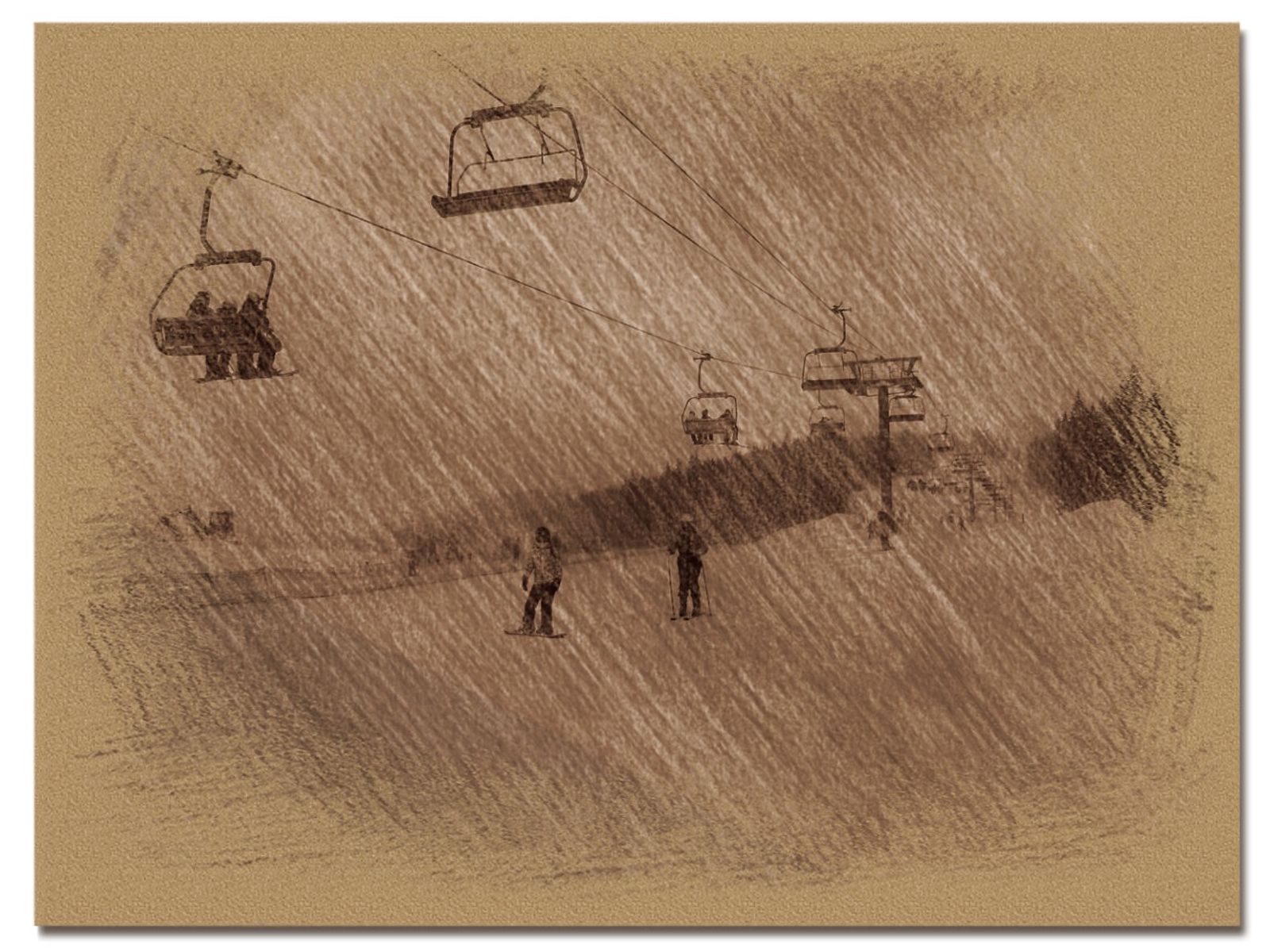 © Andrei  Kolyaskin - Image from the Bukovel  in  trois  coleur  drawing  3 photography project