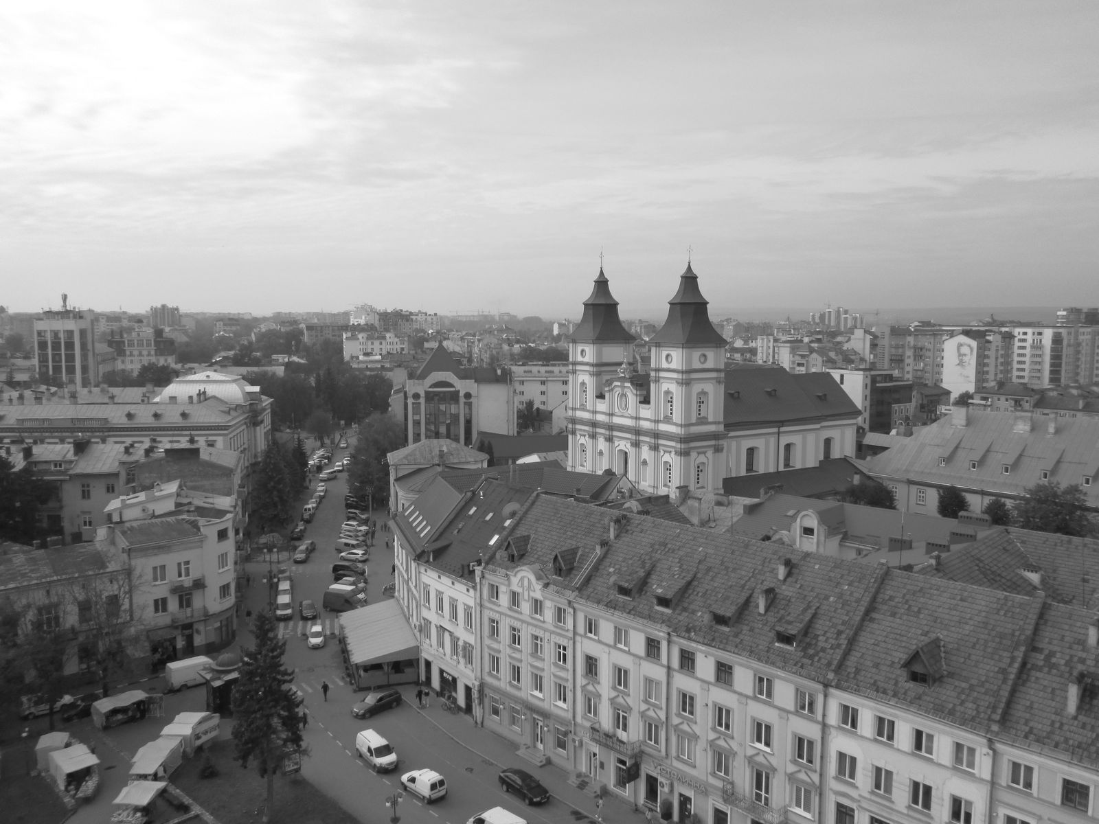 © Andrei  Kolyaskin - Panorama  of  ukrainian  Ivano - Frankivsk  City  from  observation  desk  of  City  Hall .