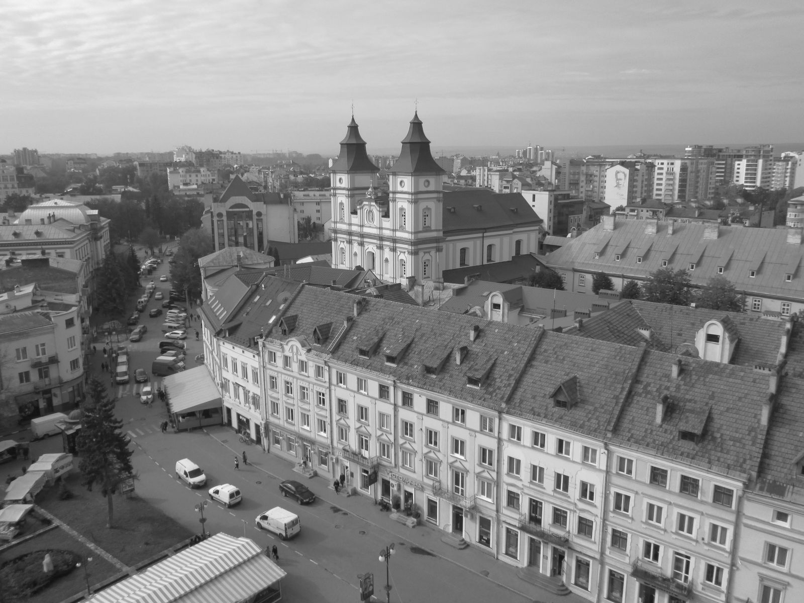 © Andrei  Kolyaskin - Panorama  of  ukrainian  Ivano - Frankivsk  City  from  observation  desk  of  City  Hall .