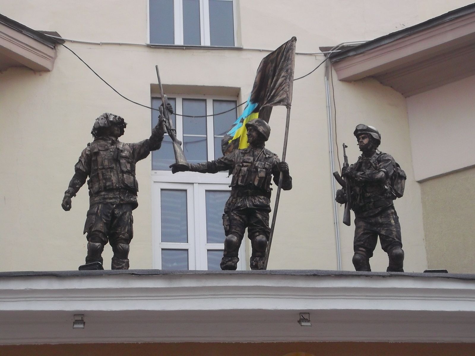 © Andrei  Kolyaskin - Living sculptures on the Independence Day in Ivano - Frankivsk City , Ukraine .