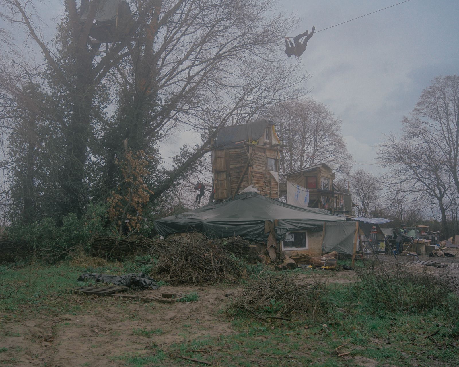 © Ingmar Björn Nolting - A scene in the center of the village on the first day of the eviction of Lützerath, Germany on January 11, 2023.