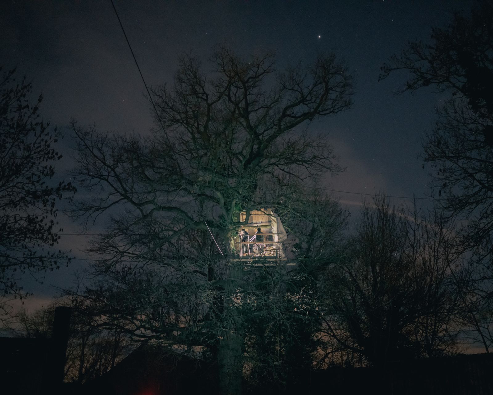 © Ingmar Björn Nolting - Activists prepare a tree house for eviction in Lützerath, Germany on January 08, 2023.