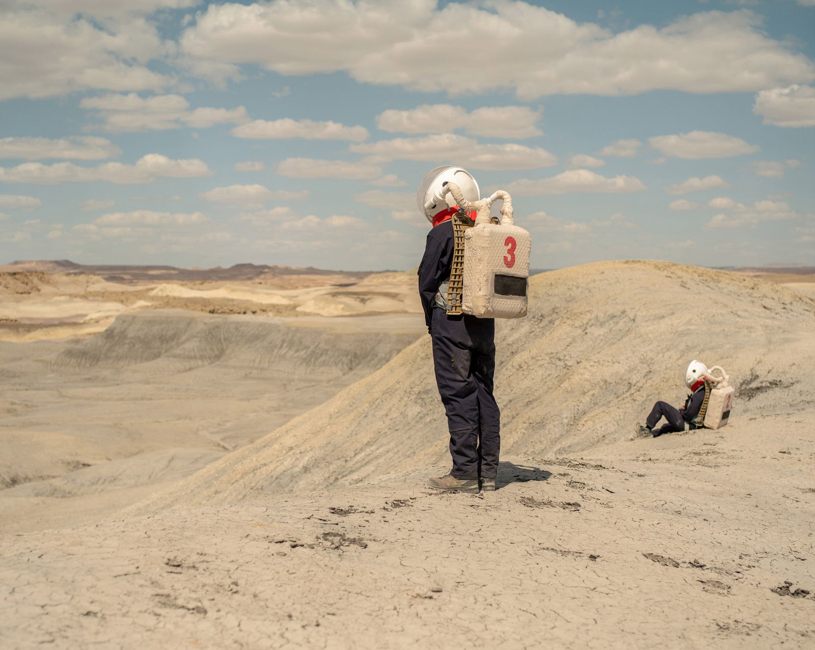 © Kris Davidson - Analog astronauts on EVA at the Mars Desert Research Station in Utah.