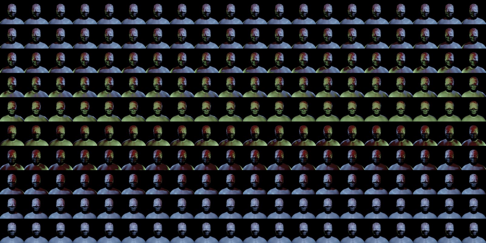 © Marcel Top - 3d model of Skull mask to train object recognitionAI