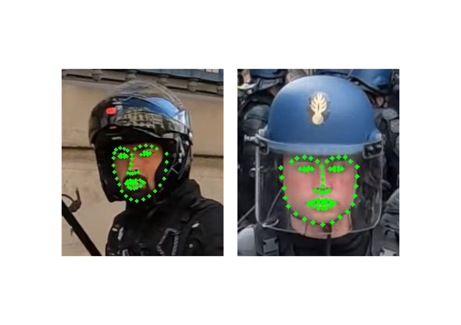 © Marcel Top - Facial recognition points on police officers